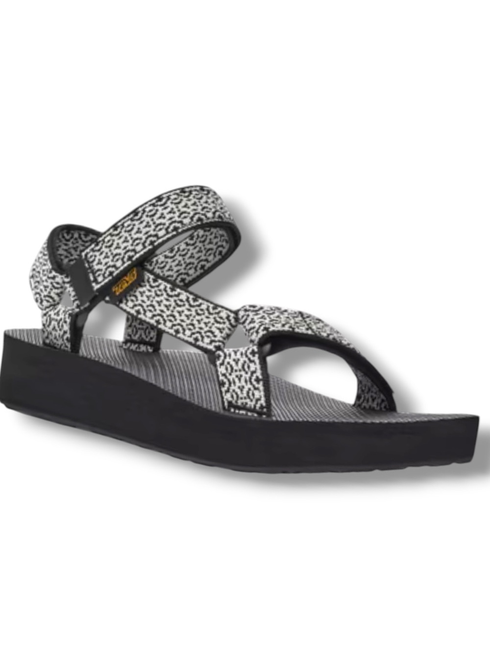 Teva Midform Universal Platform Sandal Black White Size 9 NWOT